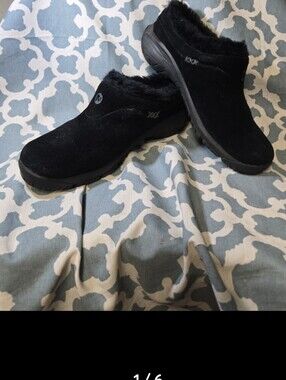 Merrell Encore Ice Shoes Womens 8 Clog Fur Lined Closed Toe Casual Comfort Black
